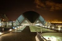 L'Hemisfric Valencia bei Nacht