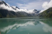 Stausee Mooserboden, taleinwrts, gegen Schwarzkpfl, Schattseitkpfl, Karlinger Kees