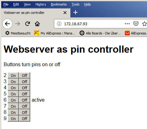 Arduino webserver