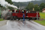 die Dampflok 699.01 des Club 760 beim berqueren des Bahnbergangs in St. Andr