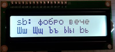 Liquid Crystal Display Cyrillic Serbian