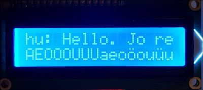 LCD with Hungarian Letters