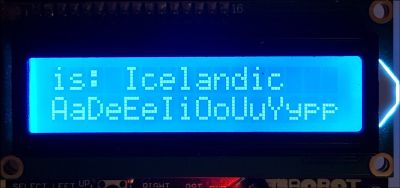 íslenskir stafir á LC skjá 