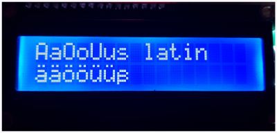 LCD mit deutschen Umlauten für Arduino