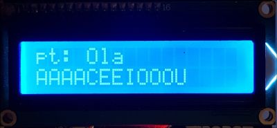 LCD with Portugese special characters
