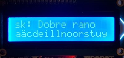 LCD with Slovak special characters