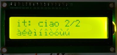 Caratteri speciali italiani LCD